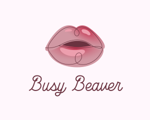 Glossy Full Lips logo design