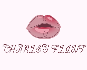 Glossy Full Lips logo design