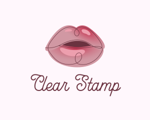 Glossy Full Lips logo design