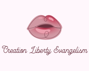 Glossy Full Lips logo design