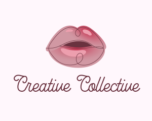 Glossy Full Lips logo design