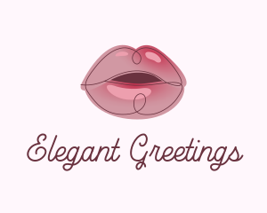 Glossy Full Lips logo design