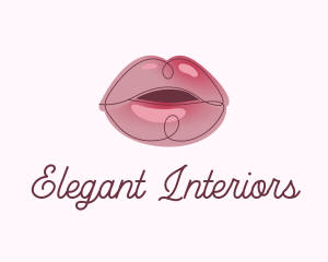 Glossy Full Lips logo design