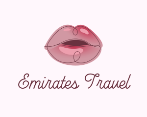 Glossy Full Lips logo design