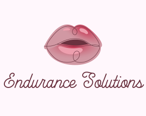 Glossy Full Lips logo design