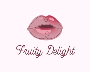 Glossy Full Lips logo design