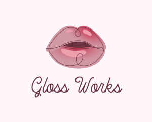 Glossy Full Lips logo design