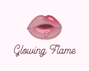 Glossy Full Lips logo design