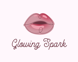 Glossy Full Lips logo design