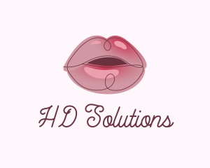 Glossy Full Lips logo design