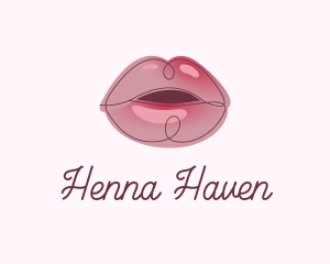 Glossy Full Lips logo design