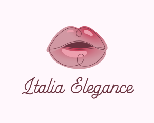 Glossy Full Lips logo design