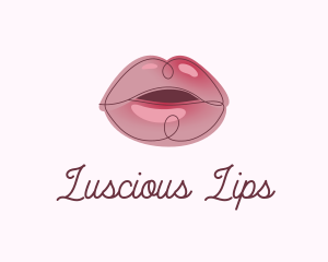 Lips - Glossy Full Lips logo design