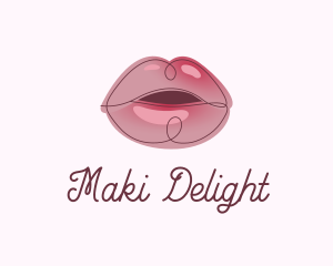 Glossy Full Lips logo design