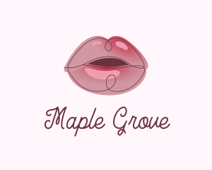 Glossy Full Lips logo design