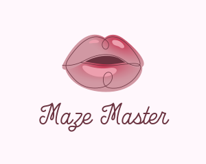 Glossy Full Lips logo design