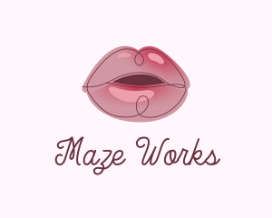 Glossy Full Lips logo design