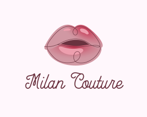 Glossy Full Lips logo design