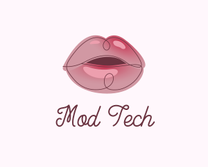 Glossy Full Lips logo design