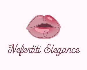 Glossy Full Lips logo design