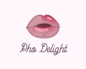 Glossy Full Lips logo design