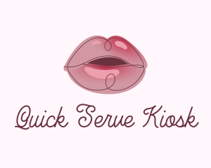 Glossy Full Lips logo design