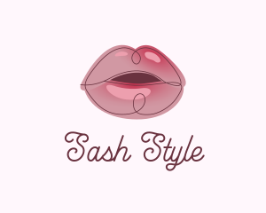 Glossy Full Lips logo design