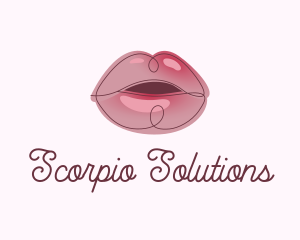 Glossy Full Lips logo design