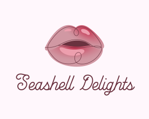 Glossy Full Lips logo design