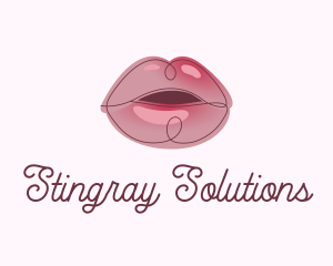 Glossy Full Lips logo design