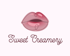 Glossy Full Lips logo design