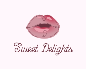 Glossy Full Lips logo design