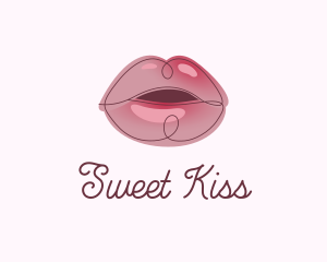 Kiss - Glossy Full Lips logo design