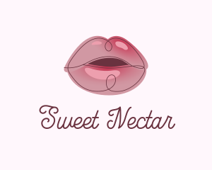 Glossy Full Lips logo design