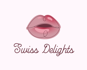 Glossy Full Lips logo design