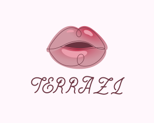 Glossy Full Lips logo design