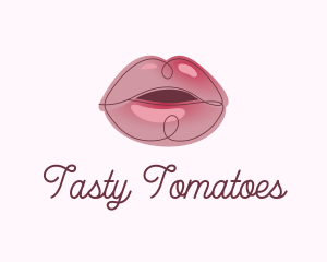 Glossy Full Lips logo design