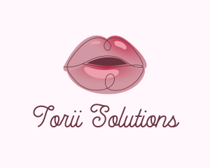 Glossy Full Lips logo design