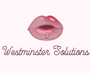 Glossy Full Lips logo design