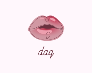 Beautiful - Glossy Full Lips logo design