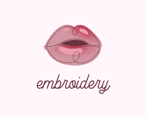 Glossy Full Lips logo design