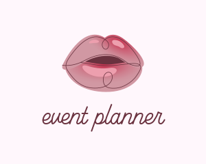 Makeup - Glossy Full Lips logo design