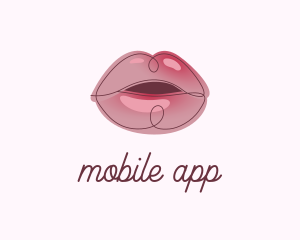 Watercolor - Glossy Full Lips logo design