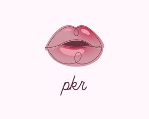 Glossy Full Lips logo design