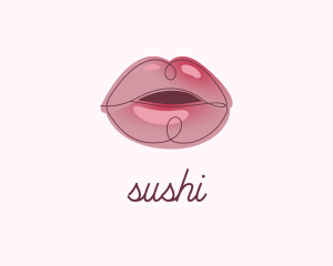 Glossy Full Lips logo design