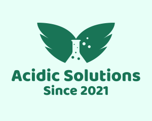 Acid - Wings Chemistry Bottle logo design