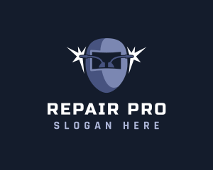 Welding Helmet Repair logo design