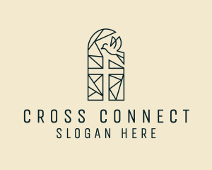 Cross - Dove Cross Christian logo design