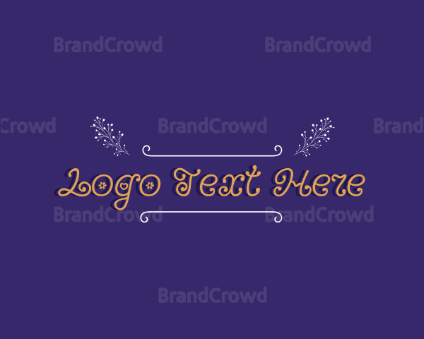 Flower Bloom Wordmark Logo