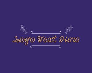 Violet - Flower Bloom Wordmark logo design